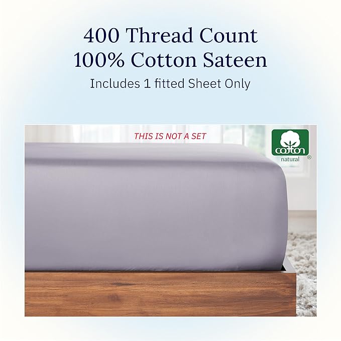 100% Cotton Fitted Sheet - Twin