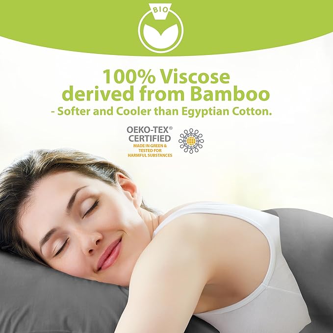 Bamboo Cooling Bed Sheet Set - Queen - 4 Piece