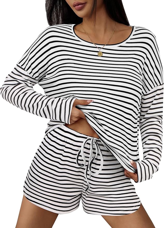 Shorts Pajama Set - Long Sleeve - 2 Piece