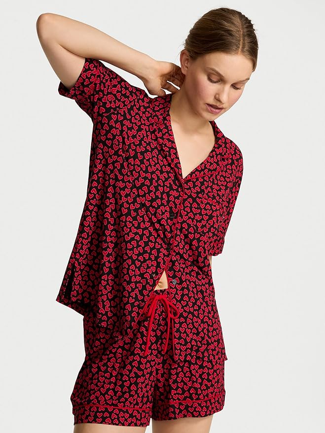 Women's Shorts Pajama Set - Short Sleeve - 2 Piece