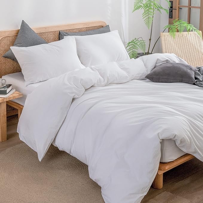 Linen Duvet Cover Set - Full - 3 Piece