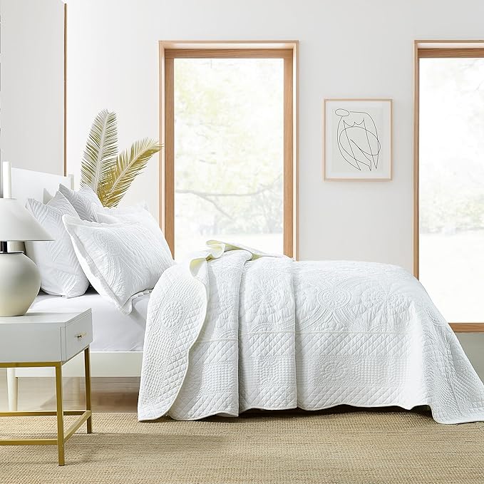 100% Cotton Quilt Set - King - 3 Piece