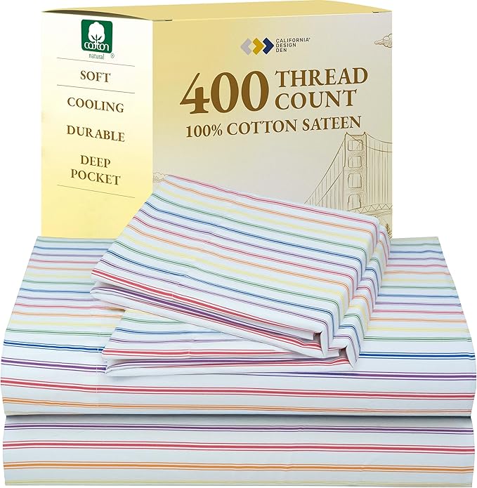 100% Cotton Bed Sheet Set - Full - 4 Piece