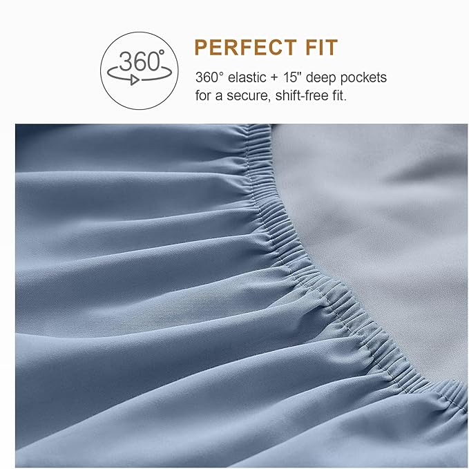 100% Cotton Bed Sheet Set - Twin - 4 Piece