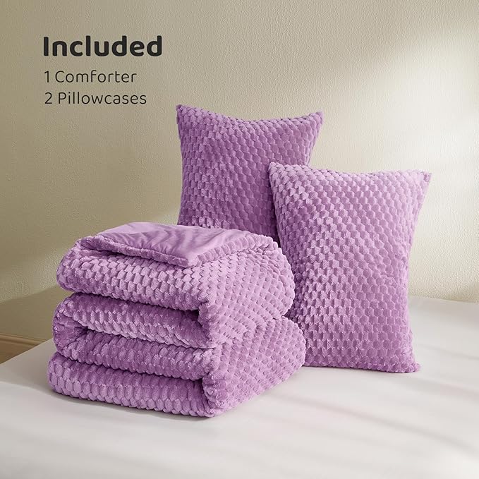 Flannel Comforter Set - Queen - 3 Piece