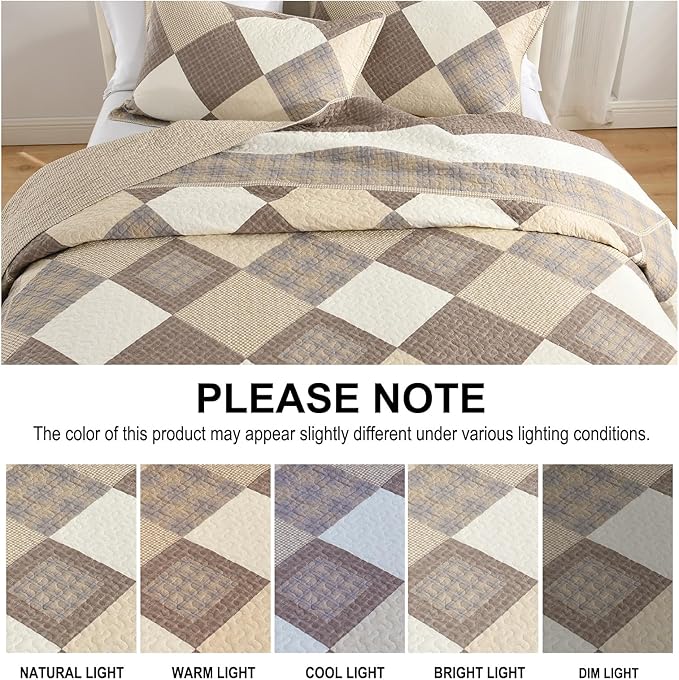 100% Cotton Bedding Set - King - 3 Piece