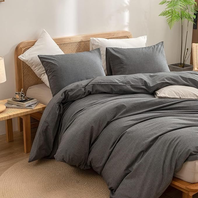 Linen Duvet Cover Set - Full - 3 Piece
