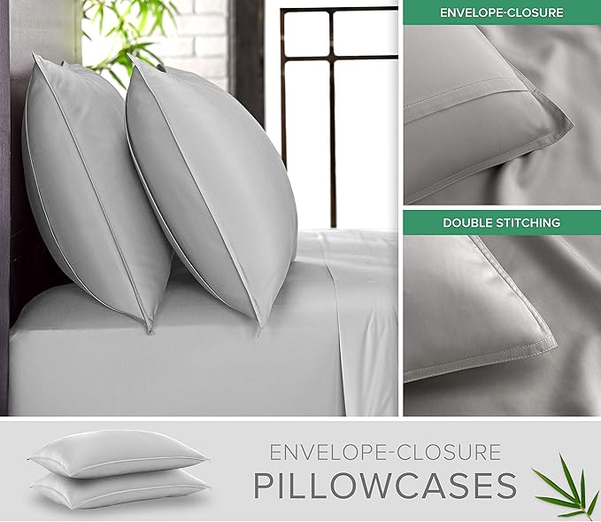 Bamboo Cooling Bed Sheet Set - California King - 4 Piece
