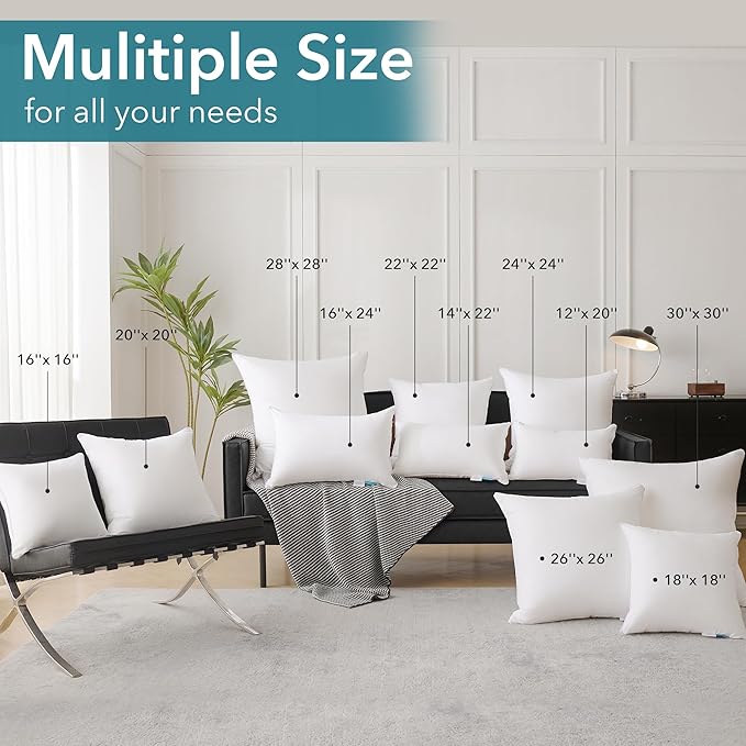 100% Cotton Pillow Insert - 2 Piece