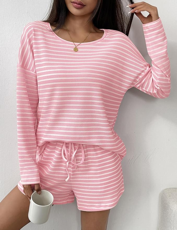 Shorts Pajama Set - Long Sleeve - 2 Piece