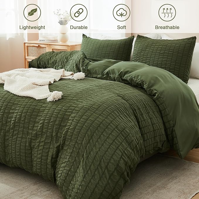 Microfiber Duvet Cover Set - Queen - 90 x 90 in - 3 Piece