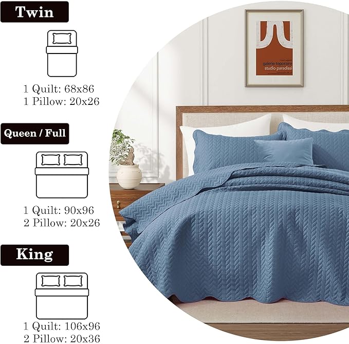 Microfiber Quilt Set - King - 8 Pack