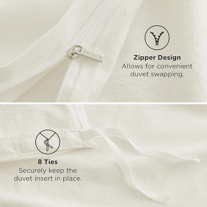 Linen Duvet Cover Set - Twin - 2 Piece