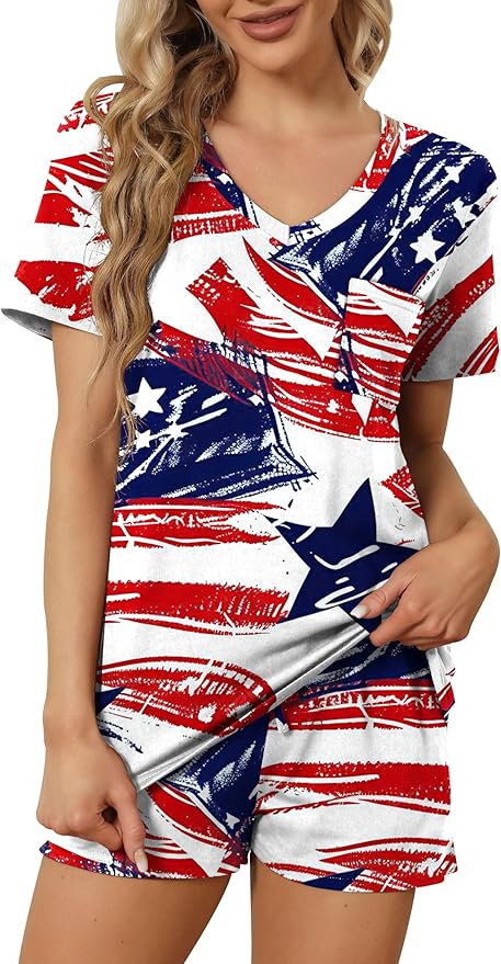 Women's Pajama Set - Short Sleeve - 2 Piece