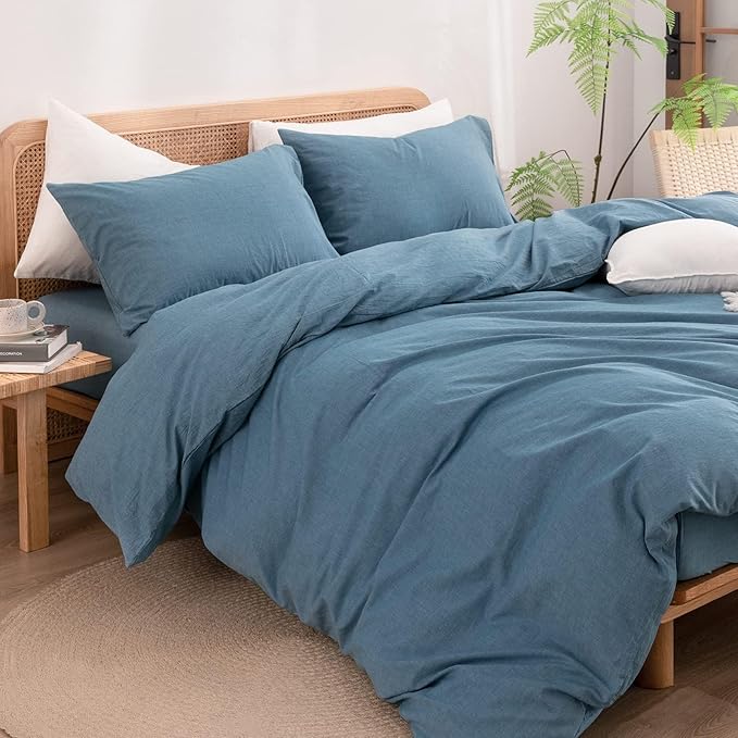 Linen Duvet Cover Set - Full - 3 Piece