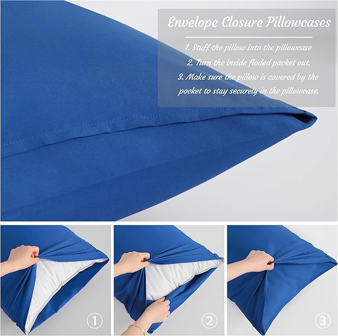 Microfiber Pillowcase Set - Queen - 20 x 30 in - 2 Pack