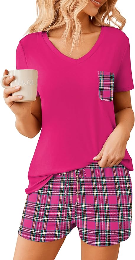 Women's Pajama Set - Short Sleeve - 2 Piece