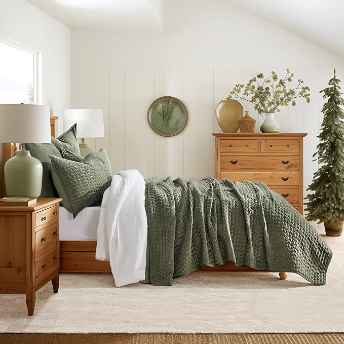 Velvet Quilt Set - King - 3 Piece