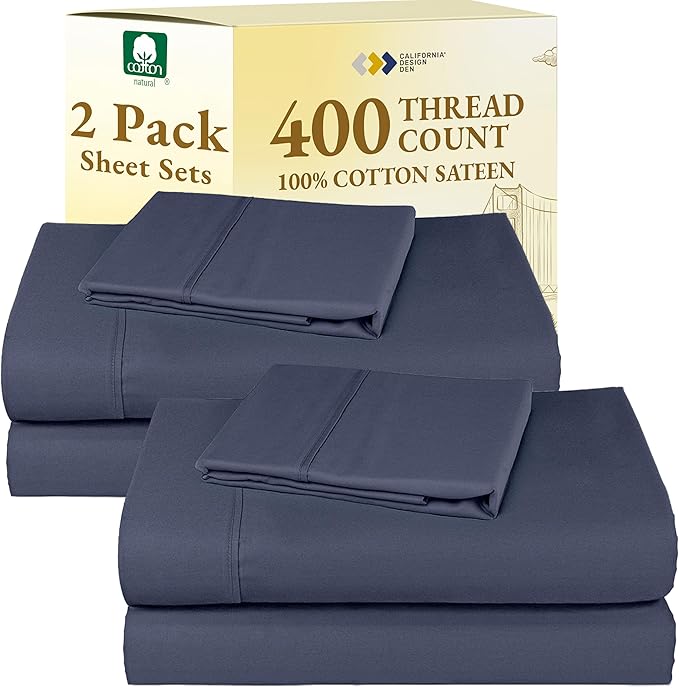 100% Cotton Bed Sheet Set - Twin - 2 Pack