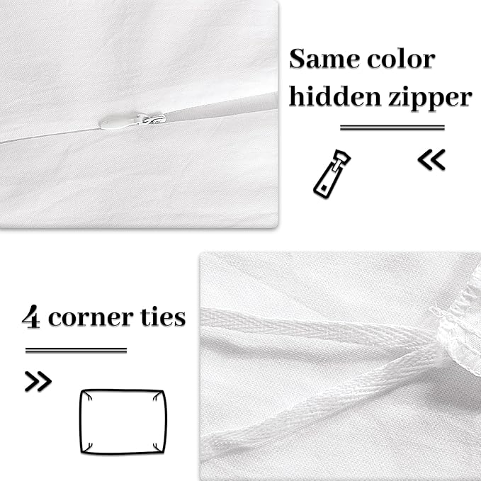 Linen Duvet Cover Set - King - 3 Piece