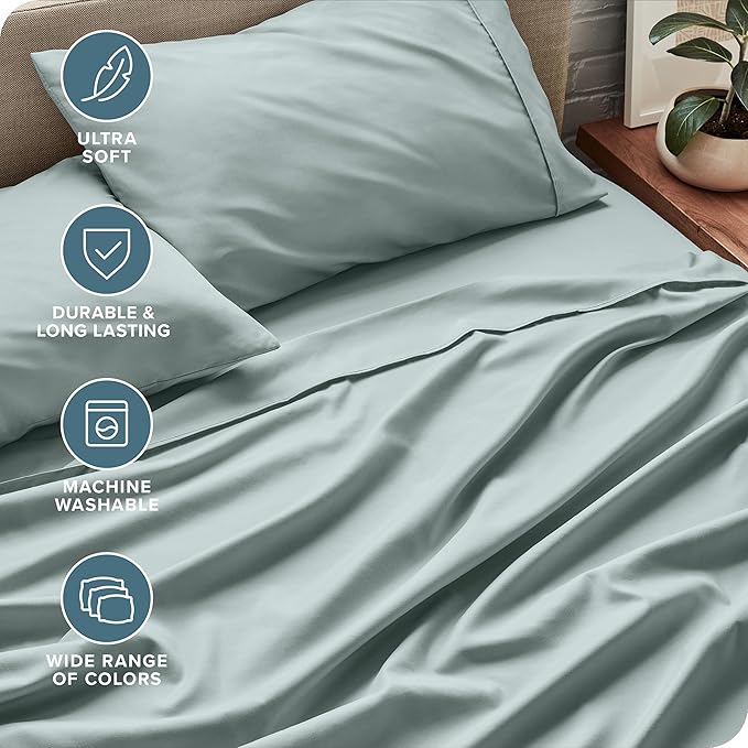 Microfiber Bed Sheet Set - Twin - 3 Piece