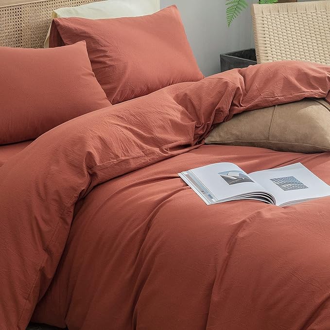 Linen Duvet Cover Set - King - 3 Piece