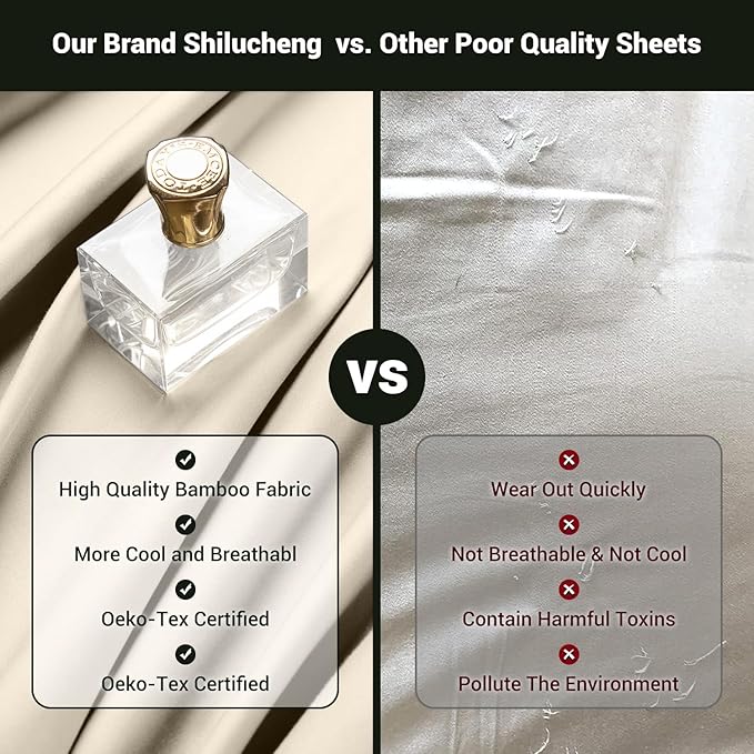Bamboo Cooling Bed Sheet Set - King - 4 Piece