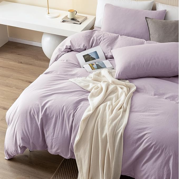 Linen Duvet Cover Set - King - 104 x 90 in - 3 Piece