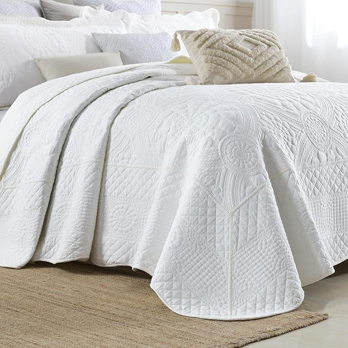 100% Cotton Quilt Set - King - 3 Piece