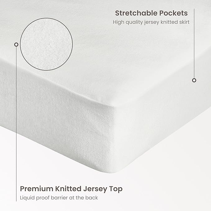 Jersey Waterproof Mattress Protector - King - 17 in Deep Pocket