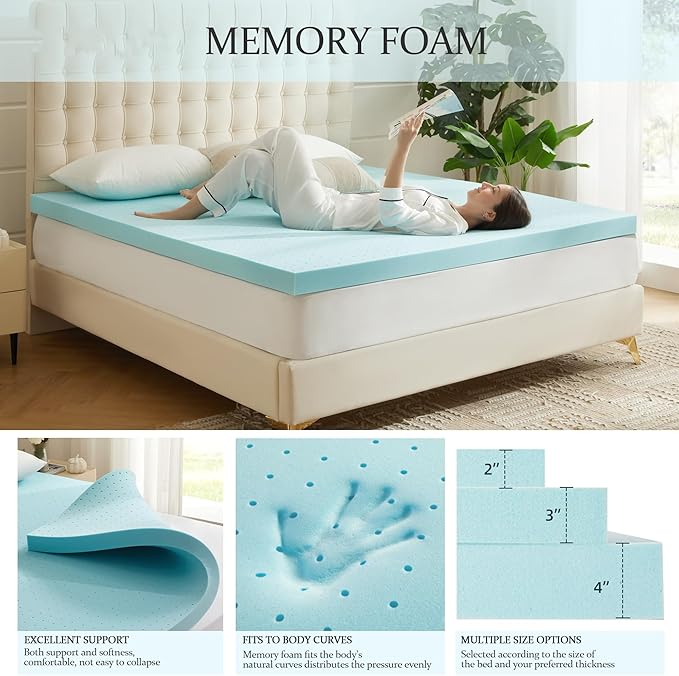 Memory Foam Mattress Topper - Full