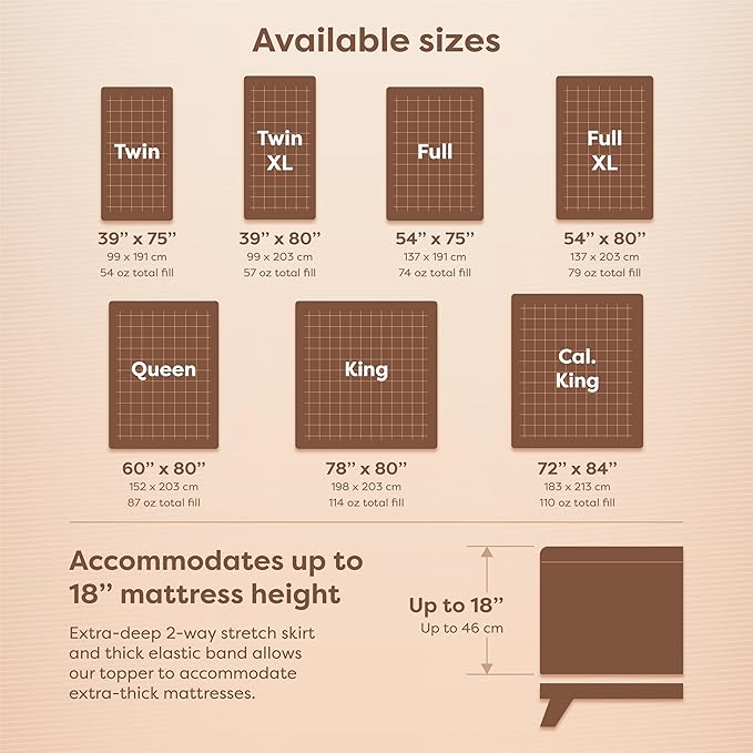 Down Alternative Hypoallergenic Mattress Topper - Queen