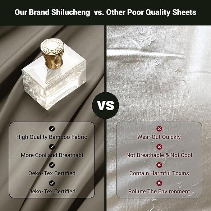 Bamboo Cooling Bed Sheet Set - California King - 4 Piece