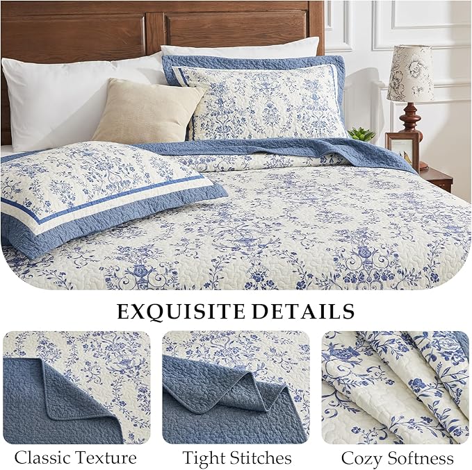 100% Cotton Bedding Set - California King - 3 Piece