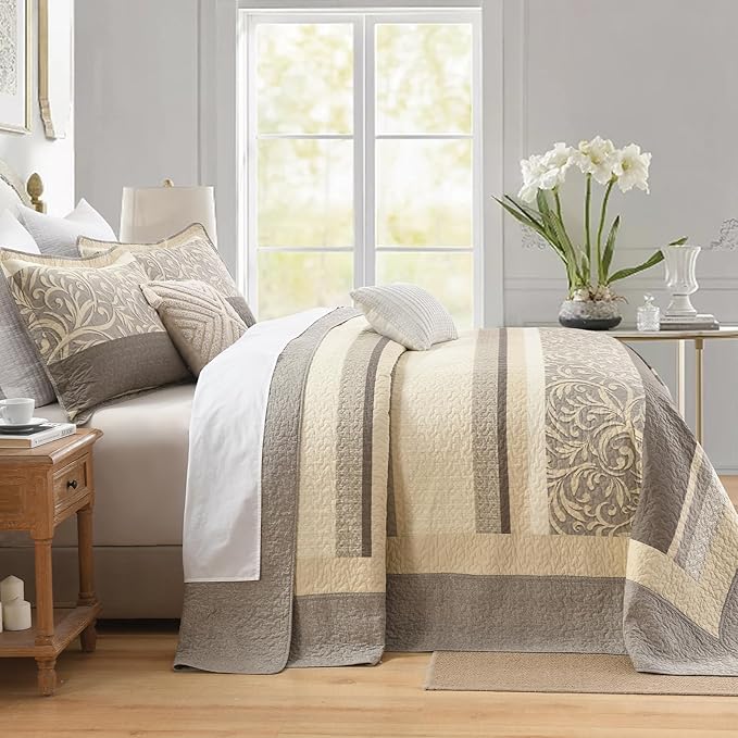 100% Cotton Bedding Set - King - 3 Piece