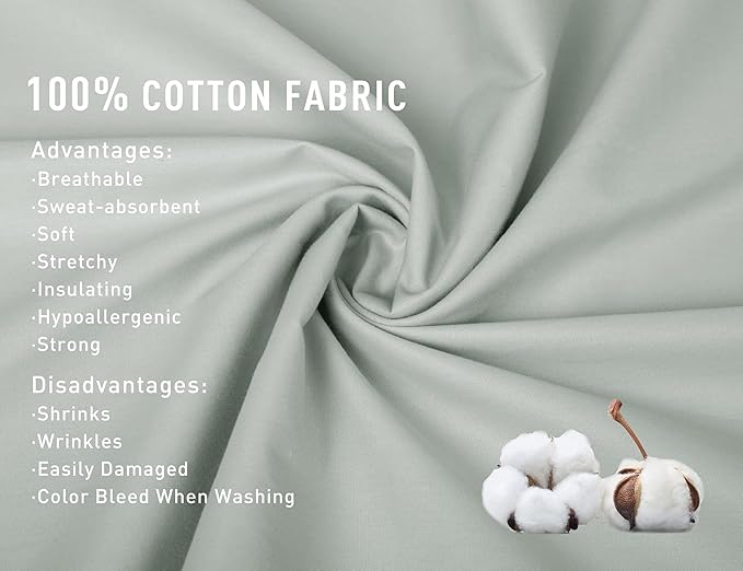 100% Cotton Pillowcase Set - King - 20 x 40 in - 2 Piece