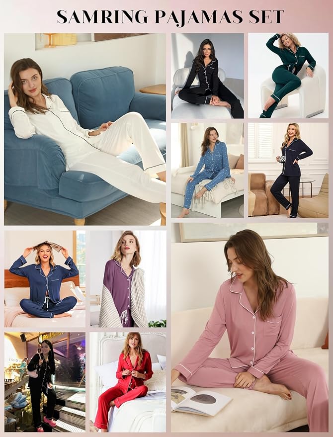 Women's Pajama Set - Long Sleeve - 2 Piece