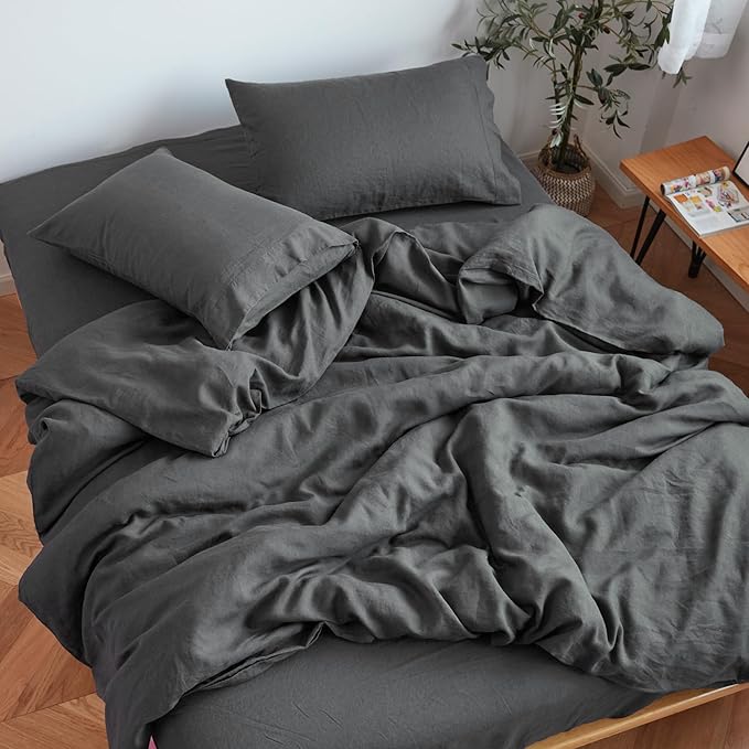 Linen Cooling Bed Sheet Set - King - 3 Piece