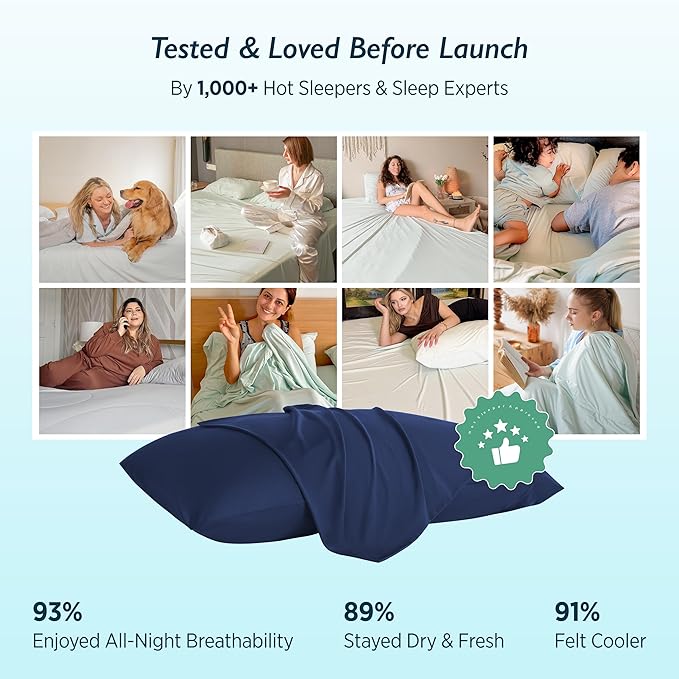 Cooling Pillowcase Set - King - 2 Pack