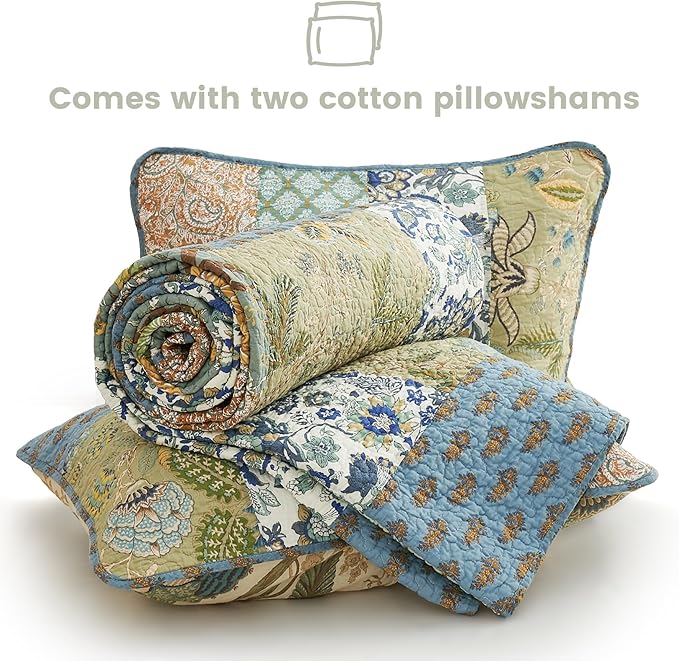 100% Cotton Quilt Set - Twin