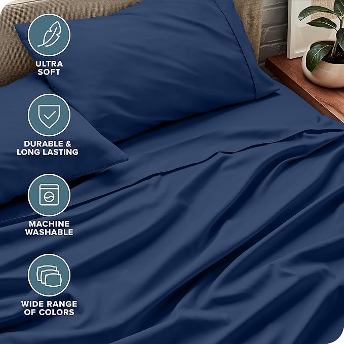 Microfiber Bed Sheet Set - California King - 4 Piece