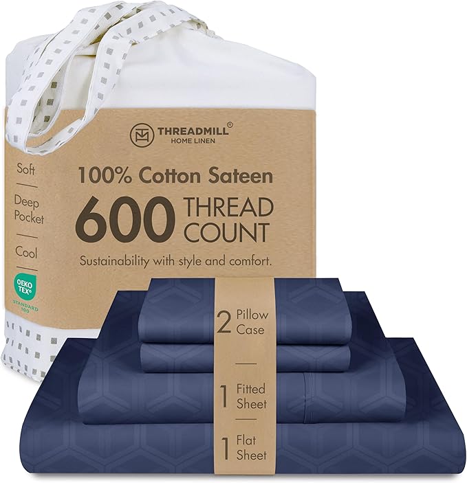 100% Cotton Cooling Bed Sheet Set - King - 4 Piece