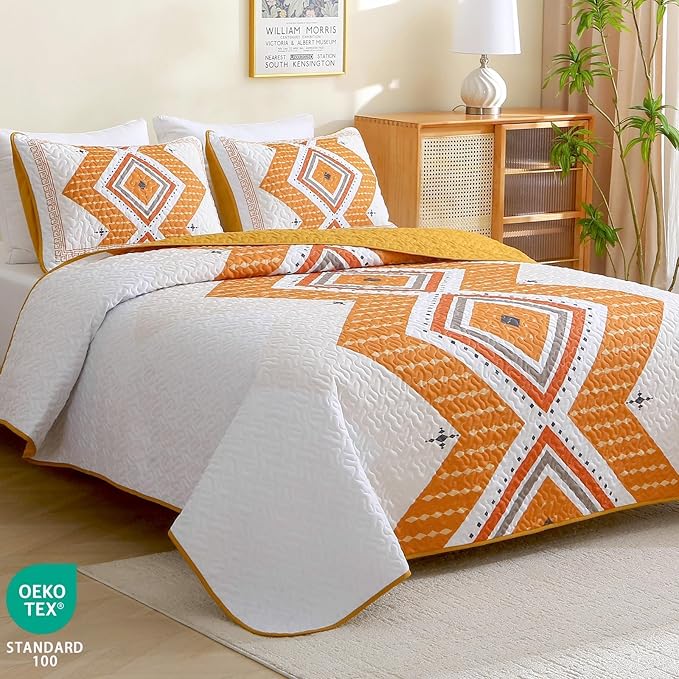 Microfiber Quilt Set - King - 3 Piece