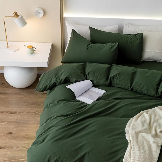 Linen Duvet Cover Set - Queen - 90 x 98 in - 3 Piece