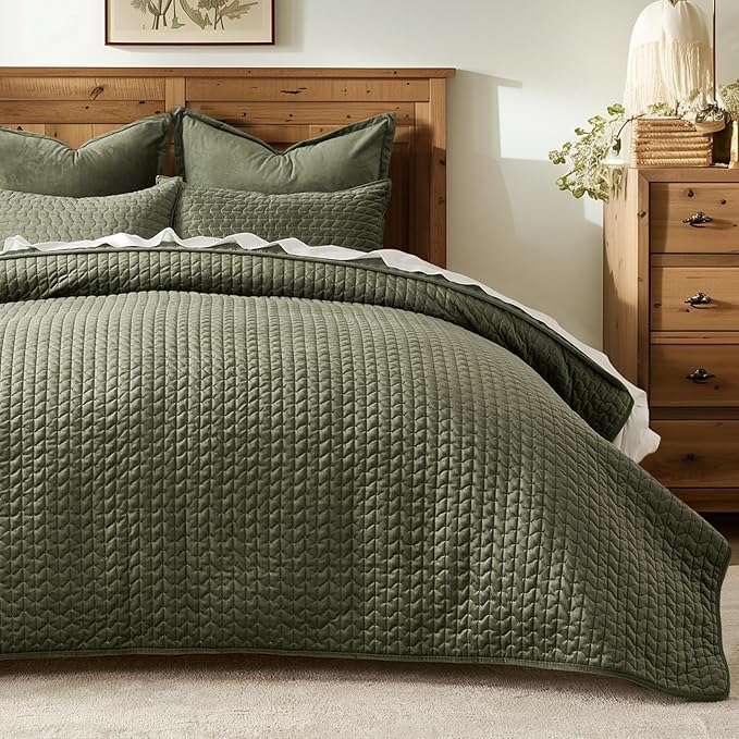 Velvet Quilt Set - King - 3 Piece