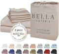 Bamboo Cooling Bed Sheet Set - Queen - 18 in Deep Pocket - 6 Piece