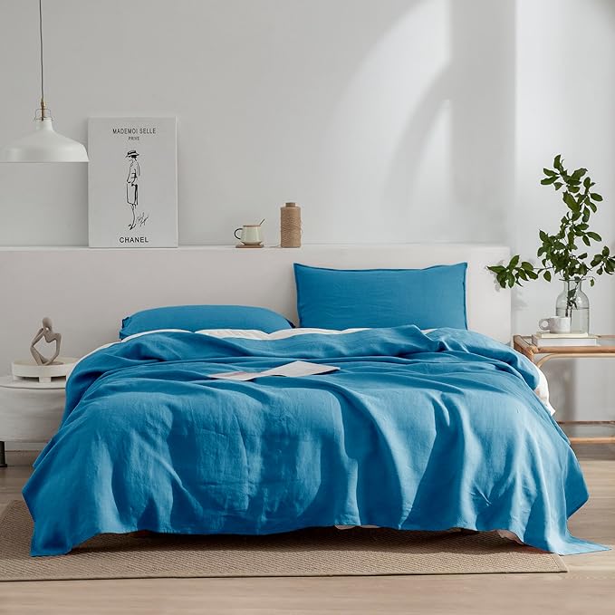 Linen Bed Sheet Set - Twin - 3 Piece