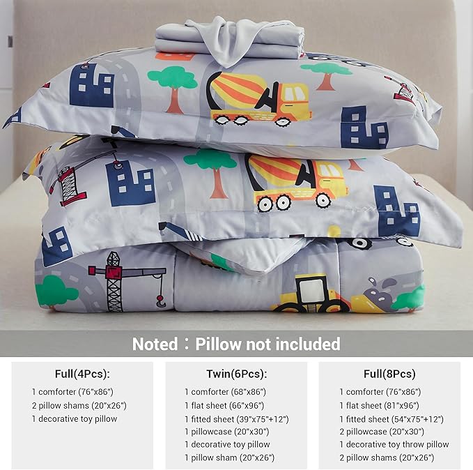 Microfiber Comforter Set - Full - 8 Piece