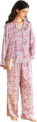 Satin Pajama Set - Long Sleeve - 2 Piece