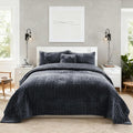 Velvet Quilt Set - California King - 3 Piece